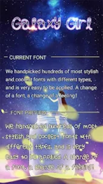 Galaxy Girl Font for FlipFont