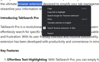 Tab Search Pro