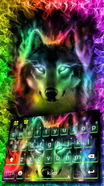 Colorful Wolf Keyboard Theme