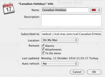 Canadian Holiday Calendar