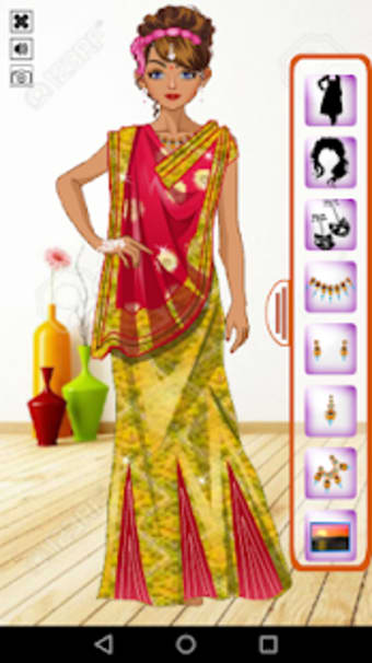Dress up the beautiful Indian girl