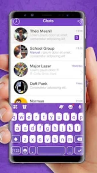 SMS Chat Purple Theme