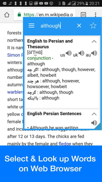 English Persian Dictionary - Dict Box