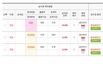 Korail Calendar