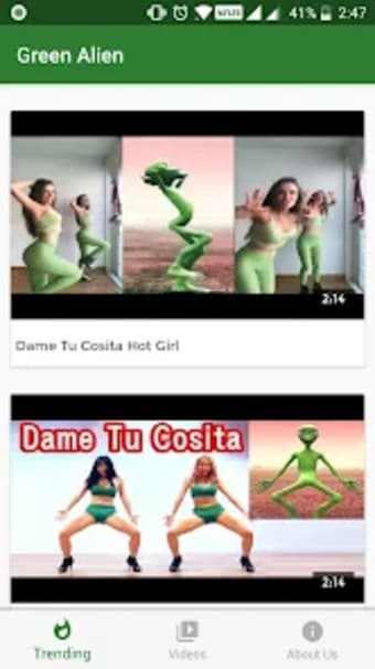 Green Alien DanceDame tu Cosi