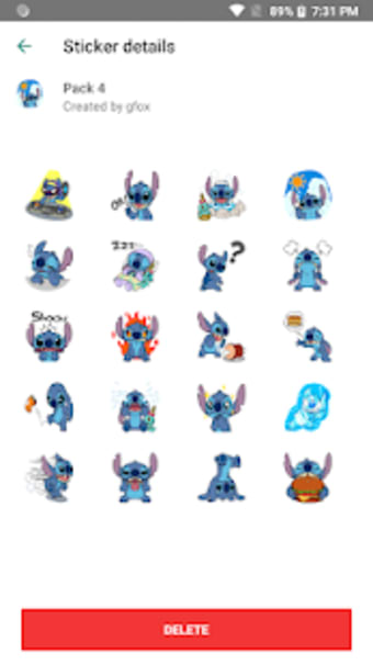 WAStickerApps - Cute Blue Koala Stitch Stickers