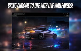 BMW M3 Neon Night Live Wallpaper New Tab