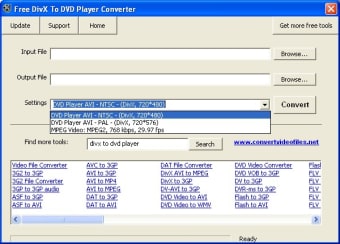 Free DivX to DVD Player Converter