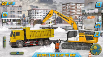 Snow Heavy Excavator Machine Simulator