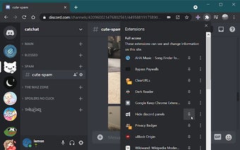 Hide Discord Panels