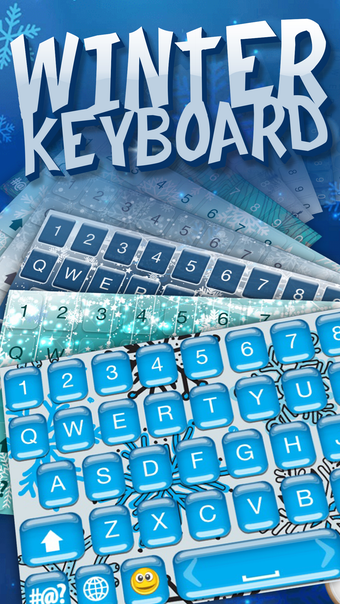 Winter Keyboard Theme  Frozen Skins Emoji  Font