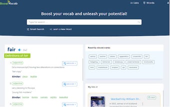 BoostVocab : Vocabulary Flashcards Wordlists