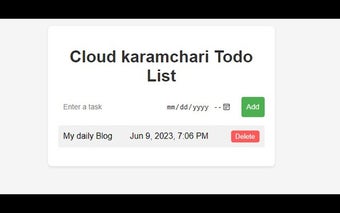 Cloud Karamchari Todo List with Reminders