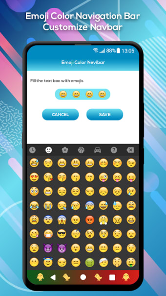 Emoji Color Navigation Bar - Customize Navbar