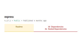 NPM nested dependencies count