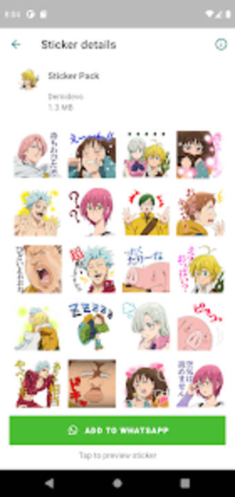Nanatsu Meliodas Stickers