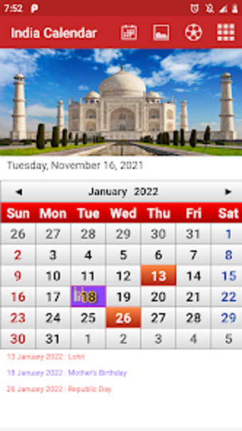 India Calendar 2022