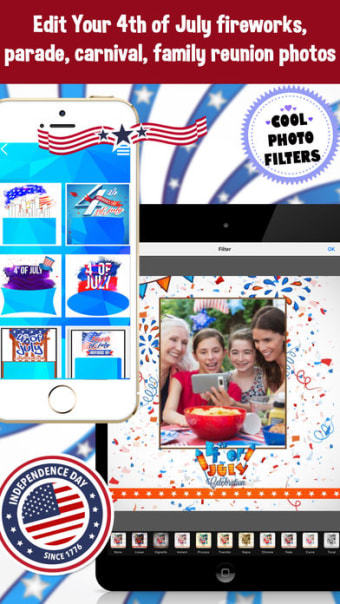 4th Of July - Independence Day Photo Frames Editor