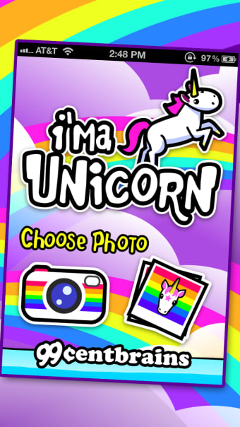 Ima Unicorn - Amazing Glitter Rainbow Sticker Camera