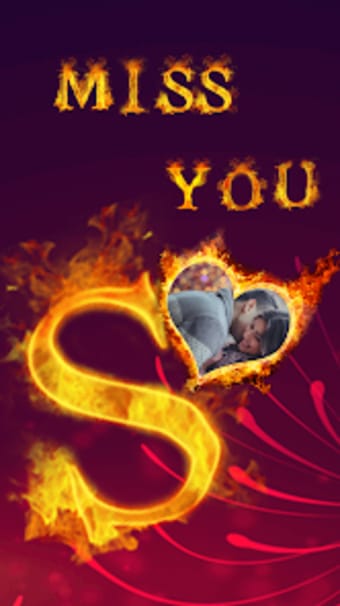 Flame  Fire Text Photo Frame