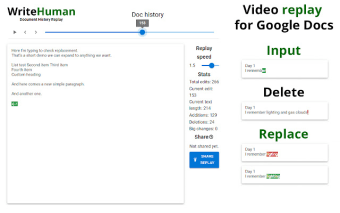WriteHuman - History Replay for Google Docs