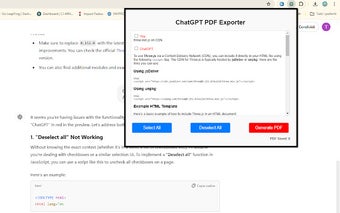 ChatGPT PDF Conversation Exporter