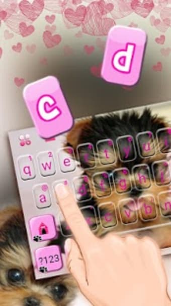 Cute Tongue Cup Puppy Keyboard Theme