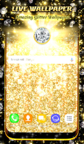 Golden Glitter Live Wallpaper