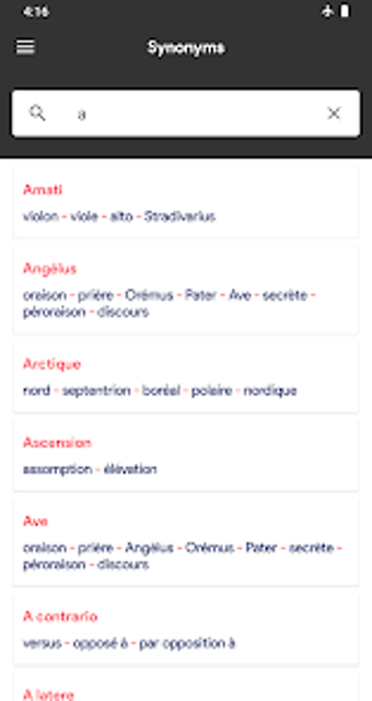 Synonyms French Offline