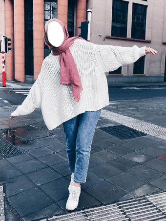 Innovative Hijab with Jeans