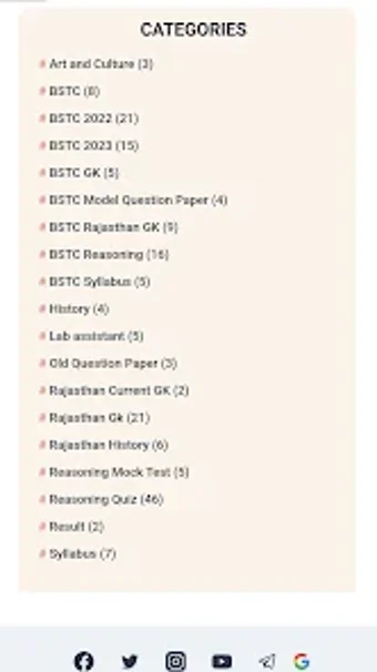 BSTC Exam Mock TestQuiz