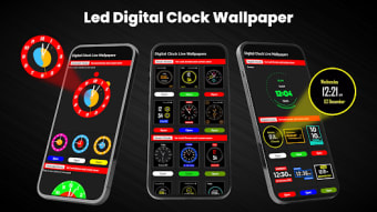 Led Digital Clock Wallpaper HD