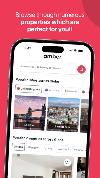 amber: find student apartments