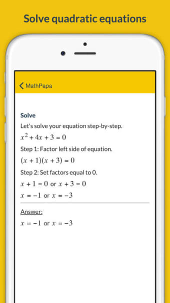 MathPapa - Algebra Calculator & Equation Solver App