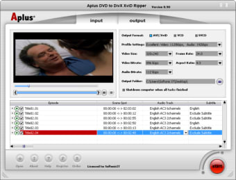 Aplus DVD to Divx XviD Ripper