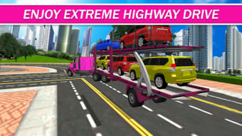 Pink Trailer Truck Car Carrier