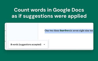 Google Docs Suggestions Word Count