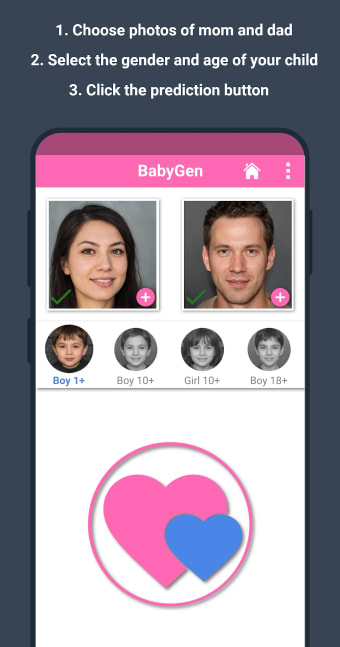 BabyGen -Predict  generate your future baby face