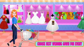 Mall Shopping with Wedding Bride  Dressing Store