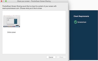 ProctorExam Screen Sharing