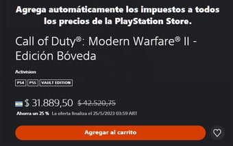 PlaySita: PS Store + impuestos Argentina 2023