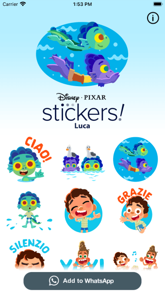 Pixar Stickers: Luca