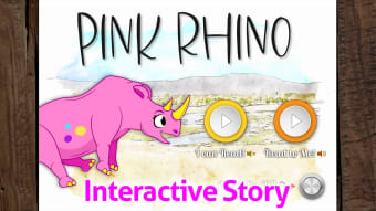 Pink Rhino. Kids Animal Story