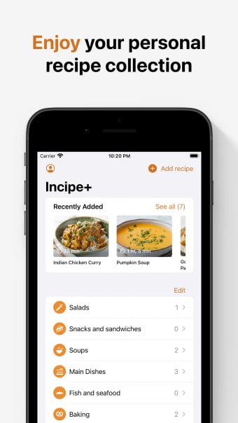 Incipe: your personal cookbook