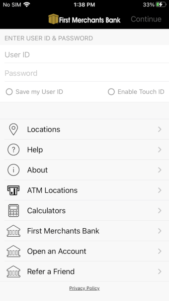 First Merchants Mobile App