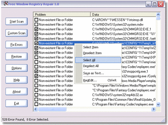 windows registry repair online tool