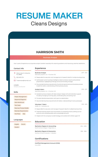 Resume Builder CV Maker PDF