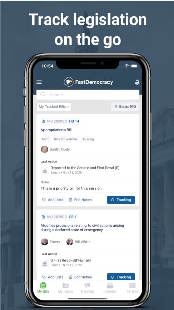 FastDemocracy - Bill Tracker