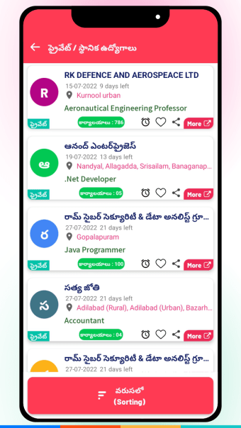 Nithra Jobs Search for Telugu