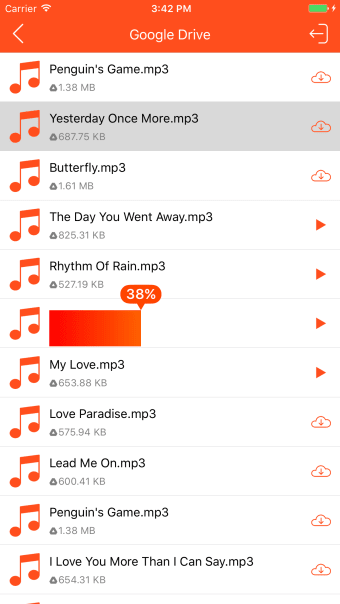 Music Cloud - Songs Player for GoogleDriveDropbox
